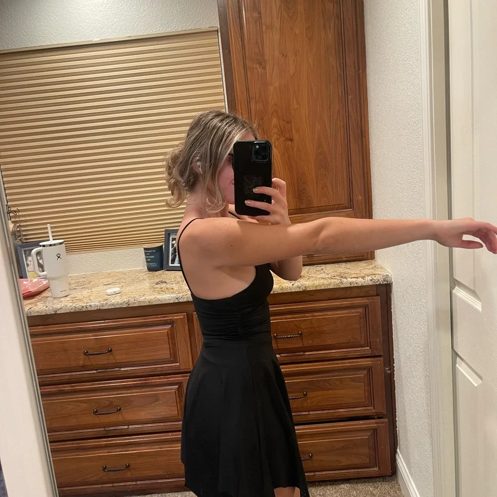 Black ballet thin Strap Dress - Picture 2 of 4